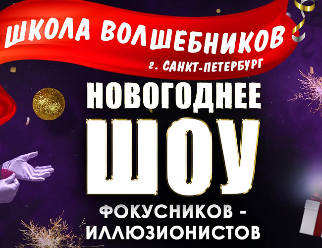 Новогоднее Шоу фокусников – Иллюзионистов.Школа волшебников. г.Санкт-Петербург